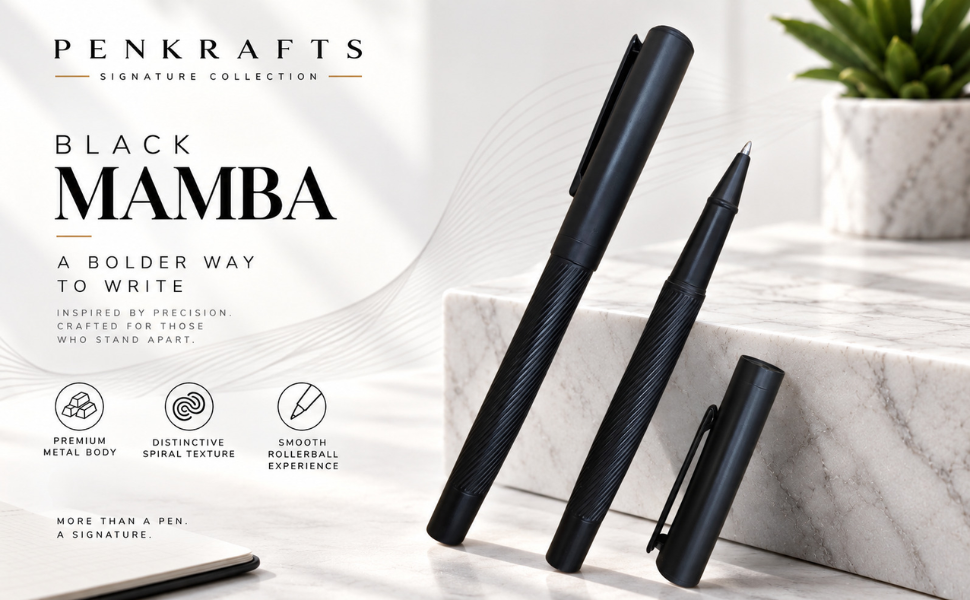 Black Mamba Premium Metal Rollerball Pen — detail 4