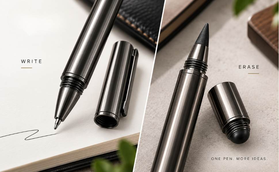 TwinWrite 2-in-1 Rollerball Pen with Everlasting Metal Tip — detail 3