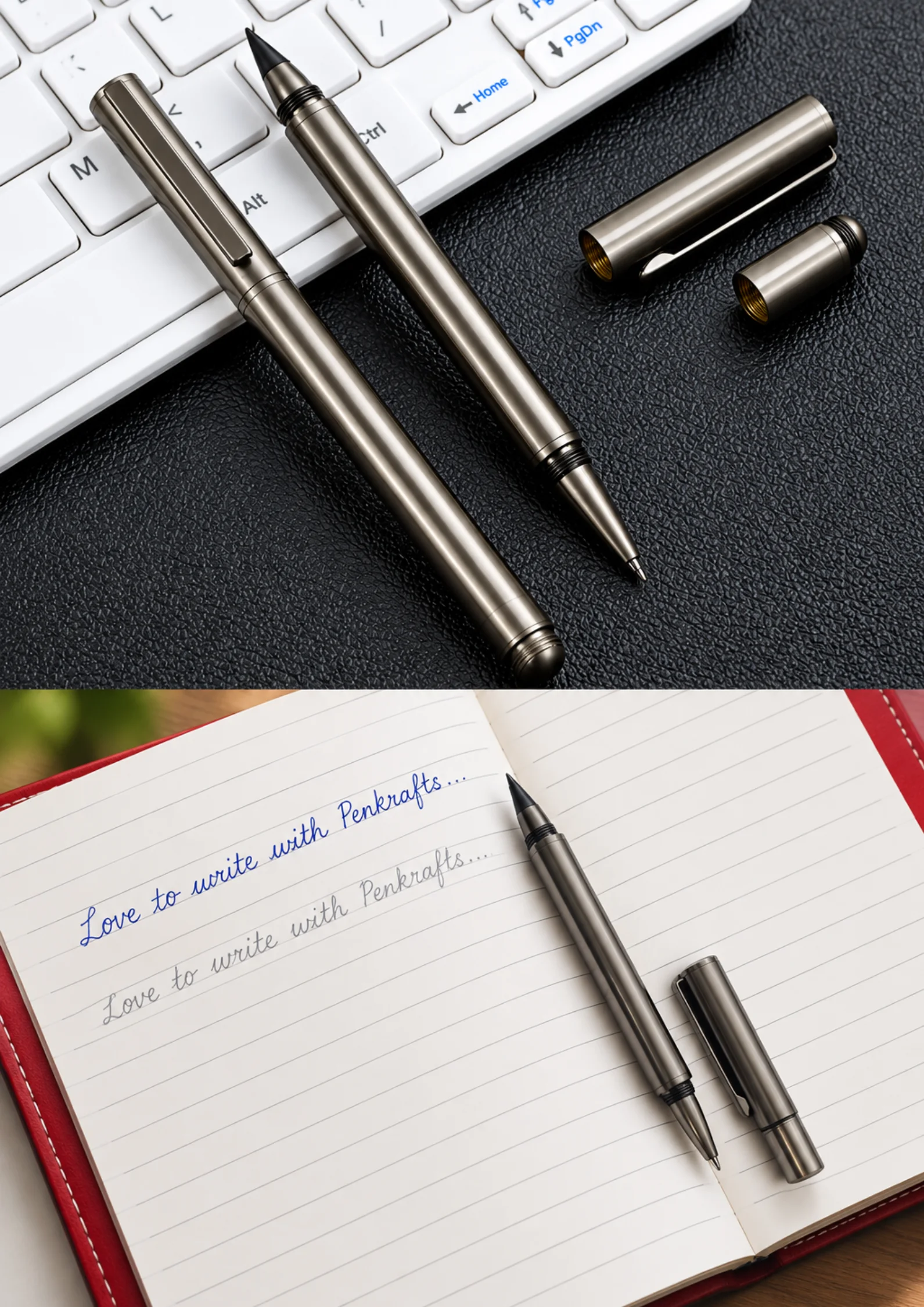 Penkrafts TwinWrite 2-in-1 rollerball and everlasting metal tip pen